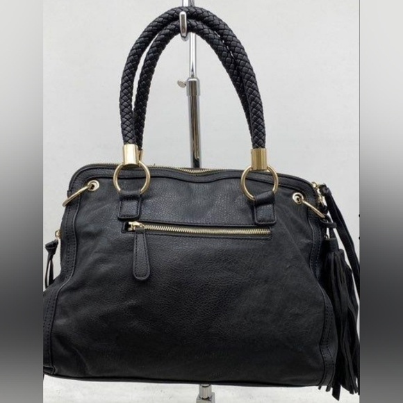 Bebe Black Satchel with Gold Accents - Picture 2 of 12